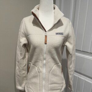 Columbia Full Zip Ivory Sweater